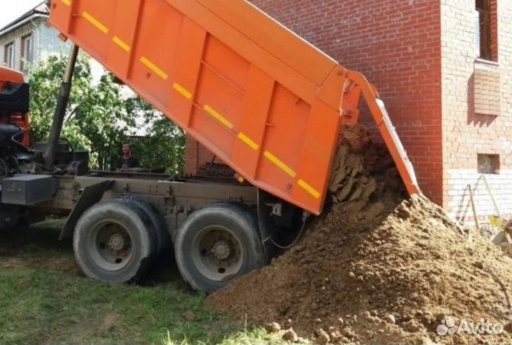 Песок серый, щебень, бут, окол, отсев