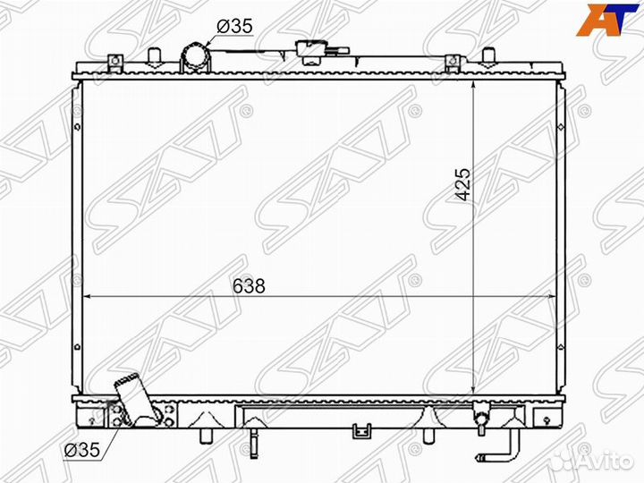 Радиатор mitsubishi challenger/montero sport V6 3
