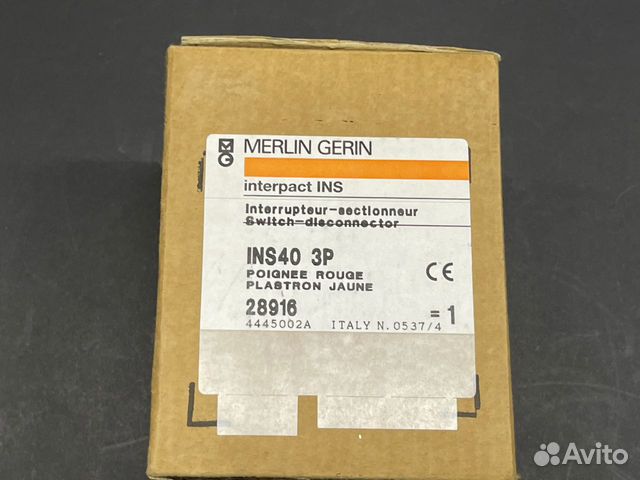 Выключатель Schneider Interpact INS 40А новый 1 шт