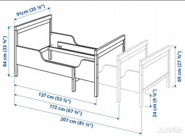 Растущая кровать IKEA