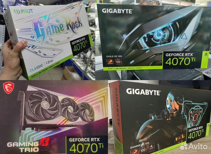 Видеокарта RTX 4070 Ti 12GB MSI asus palit gigaby
