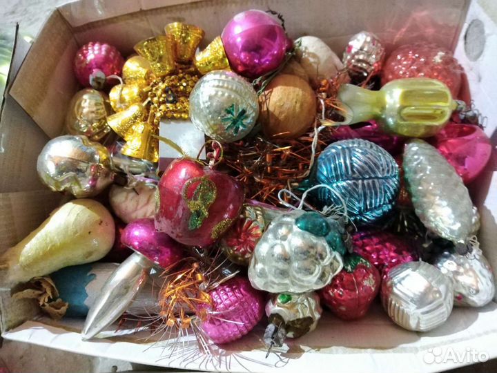 Елочные игрушки СССР на прищепках есть много разны