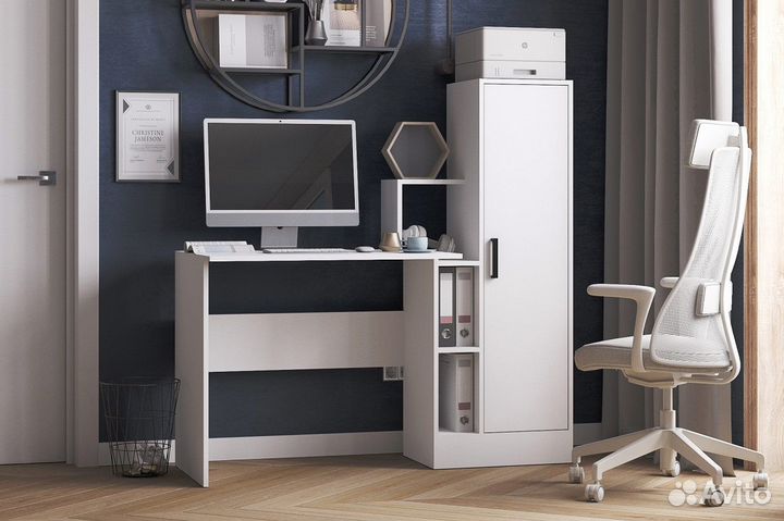 Стол компьютерный скм-2 Белый