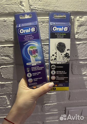 Насадки oral b pure clean и 3d white