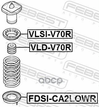 Проставка задней пружины верхняя vlsi-V70R Febest