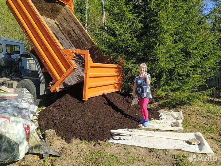 Доставка навоза перегноя чернозёма от мешка