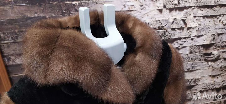 Шуба мутон и норка