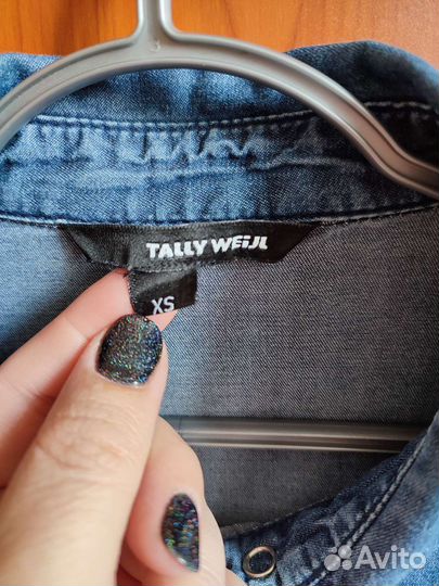 Женская джинсовая рубашка 40 размер