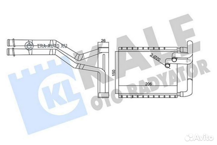 Kale 347395 347395 радиатор печки\ KIA Ceed all, H