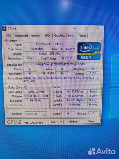 Компьютер xeon 1230v2/ 1060/ 16 Гб/ ssd 120