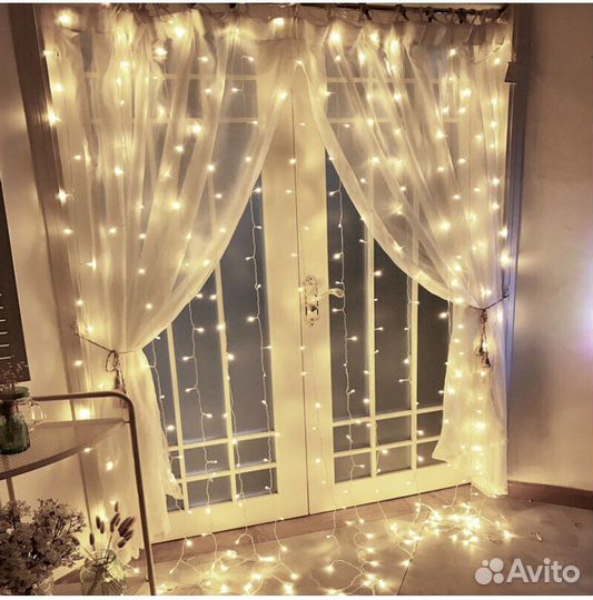 Гирлянда штора занавес 3*2