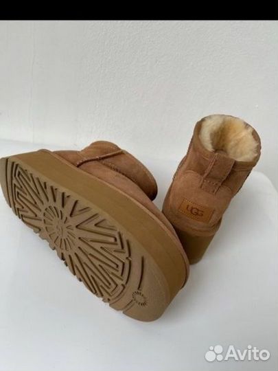 Ugg угги на платформе натуральная замша премиум