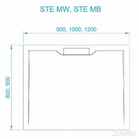 Душевой поддон RGW STE-129MW 120x90