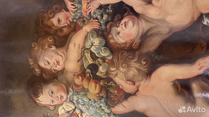 Картина маслом на холсте старинная