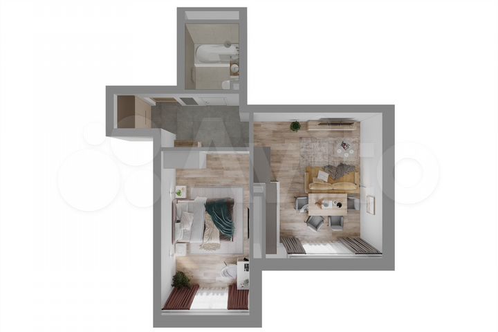 2-к. квартира, 41,7 м², 1/25 эт.