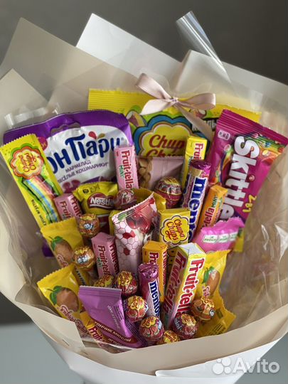 Сладкие букеты из конфет