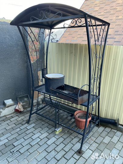 Мангал с крышей бу