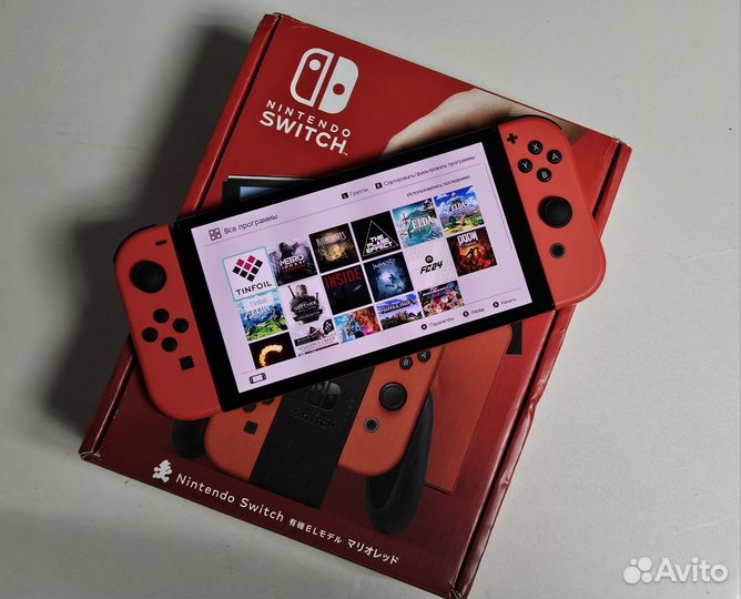 Nintendo switch oled Mario edition 256gb чип