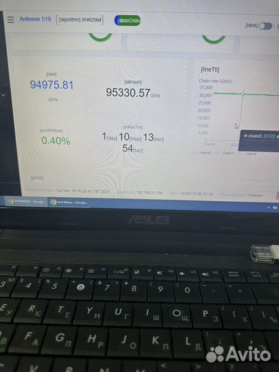 Asic Antminer s19 95th