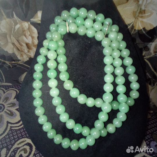 Бусы из натуральных камней ссср-нефрит