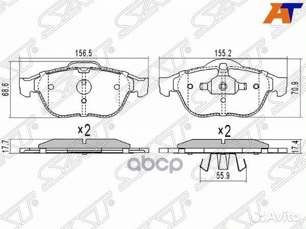Колодки тормозные перед renault clio 06/megane