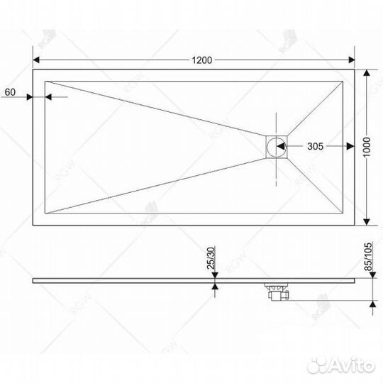 Душевой поддон RGW 16152012-06