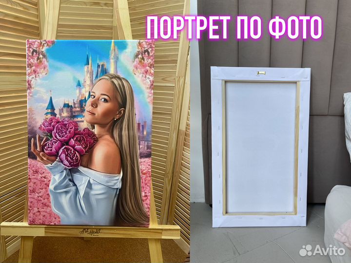 Портрет по фото на холсте на заказ Барнаул