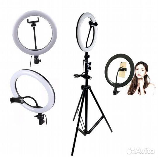 Кольцевая лампа со штативом 32см гарантия