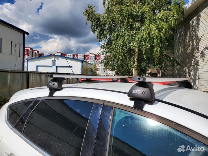 Багажник рейлинги ед на гладкую крышу крыло серое