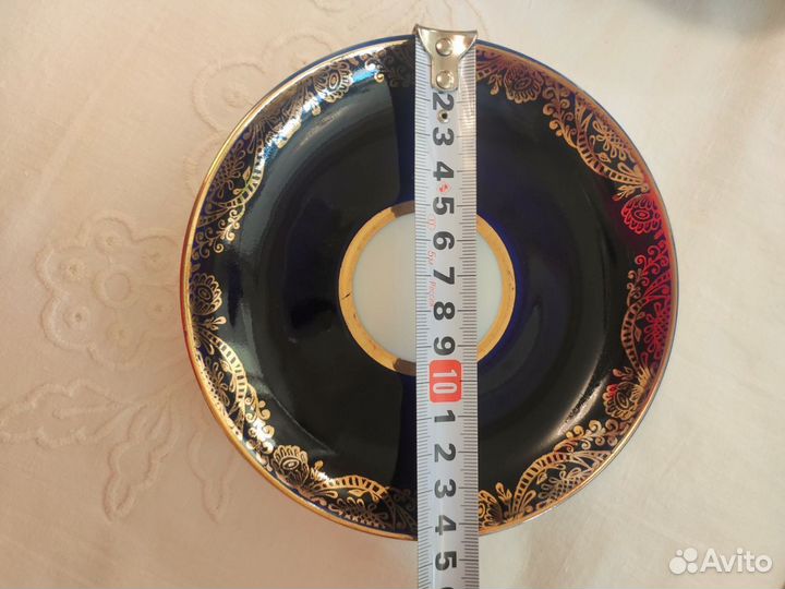 Чашка с блюдцем лфз cobalt