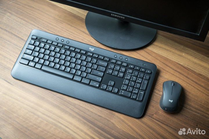 Беспроводная клавиатура и мышь logitech