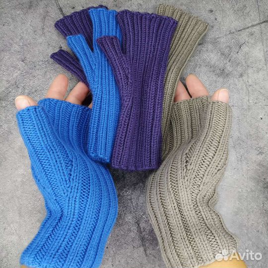 Митенки вязаные
