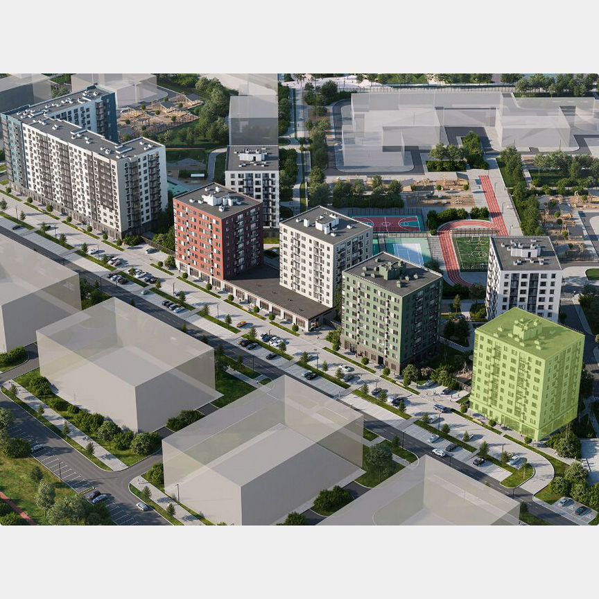 2-к. квартира, 51,2 м², 6/9 эт.