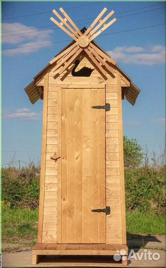Уличный туалет деревянный Ш323