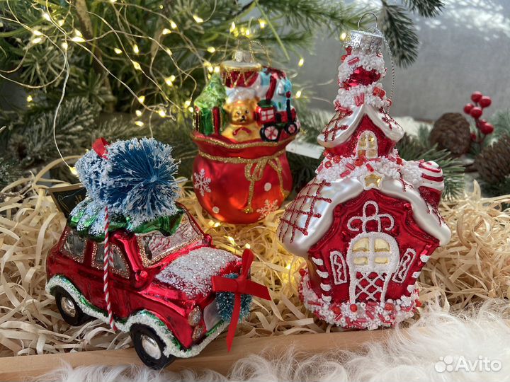Елочная игрушка Щелкунчик, новая, стекло