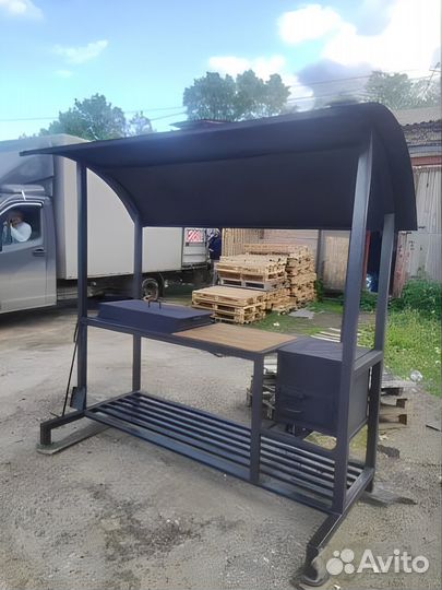 Мангал дачный лофт с печкой