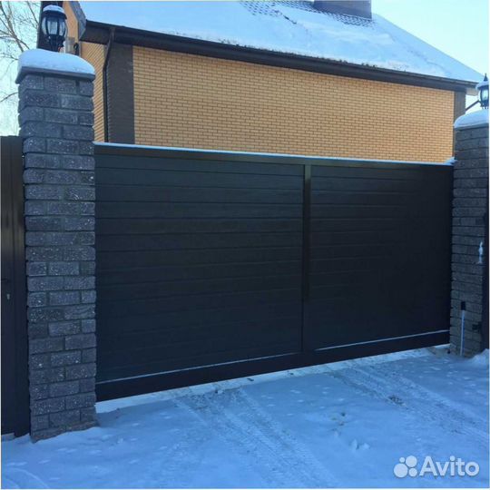 Откатные ворота Алютех