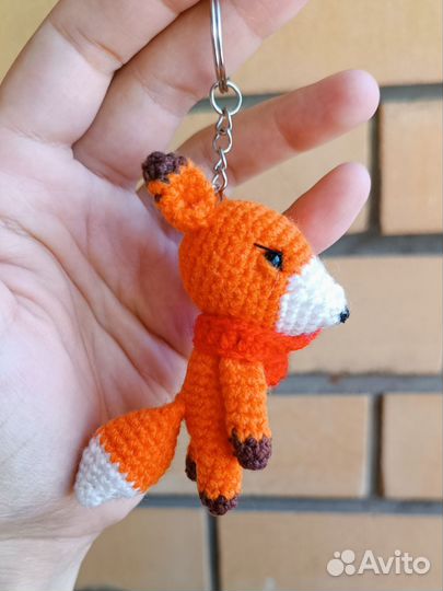 Брелок/подвес ручной работы. Вязаный гриб мухомор