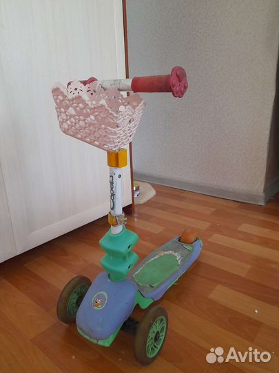 Самокат детский трехколесный бу