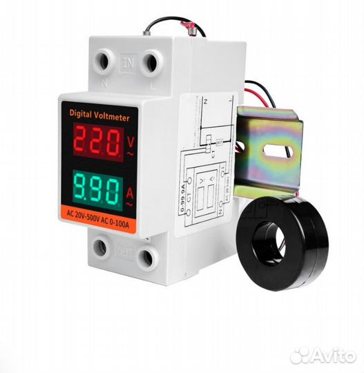 Цифровой вольтметр, амперметр перем. тока до. 100А