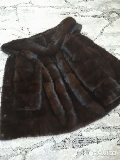 Шуба норковая с капюшоном(отл.сост.)