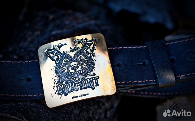 Мужской кожаный ремень 