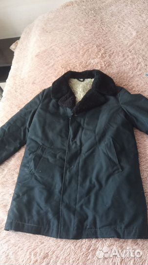 Крытый овчинный полушубок