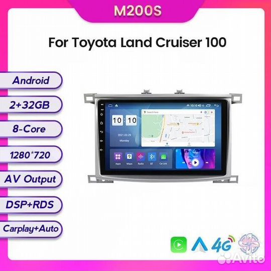 Android магнитола MKD 4G 2/32 Land Cruiser LC 100