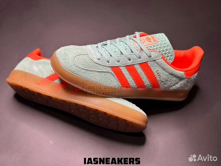 Кроссовки Adidas gazelle indoor mint - адидас