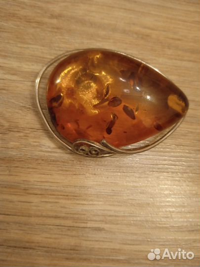 Брошь янтарь ретро СССР