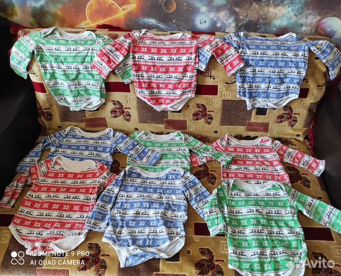 Теплые вещи на флисе для девочки 68-74 см