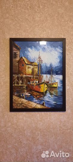 Картина масломв подарок море пейзаж 