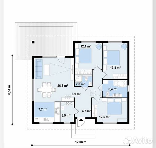 Проект шикарного дома 100м2 кр ар часть