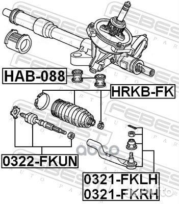 Сайлентблок рулевой рейки лев Febest